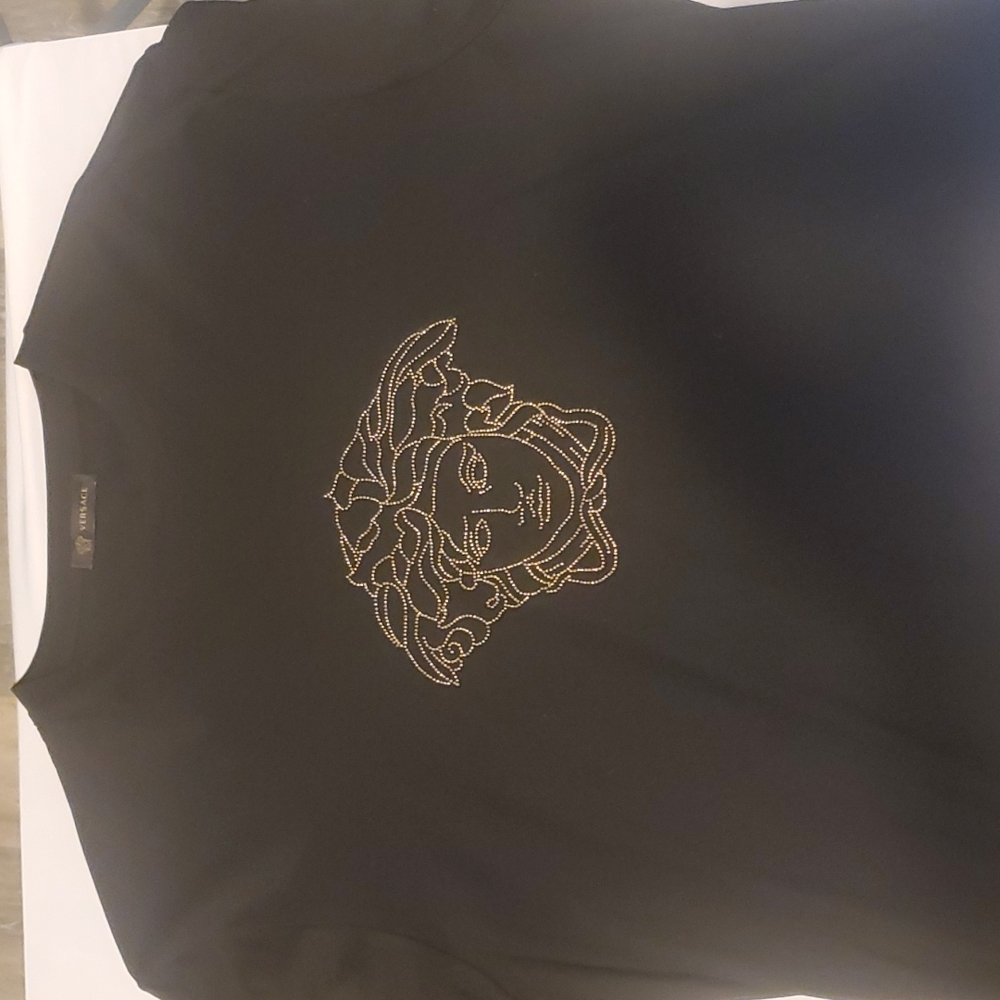 Versace Black and Gold Mens large t shirt